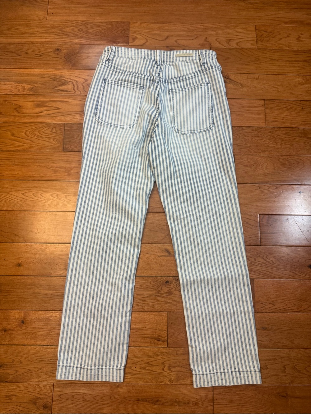 Pilcro and the Letterpress High-Rise Striped Straight Leg Jeans - Picture 2 of 7